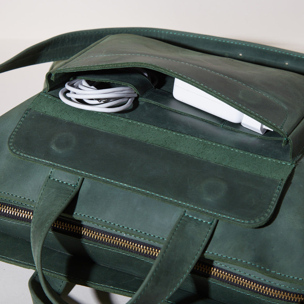 Laptop-Umwandeltasche aus Leder Voyager