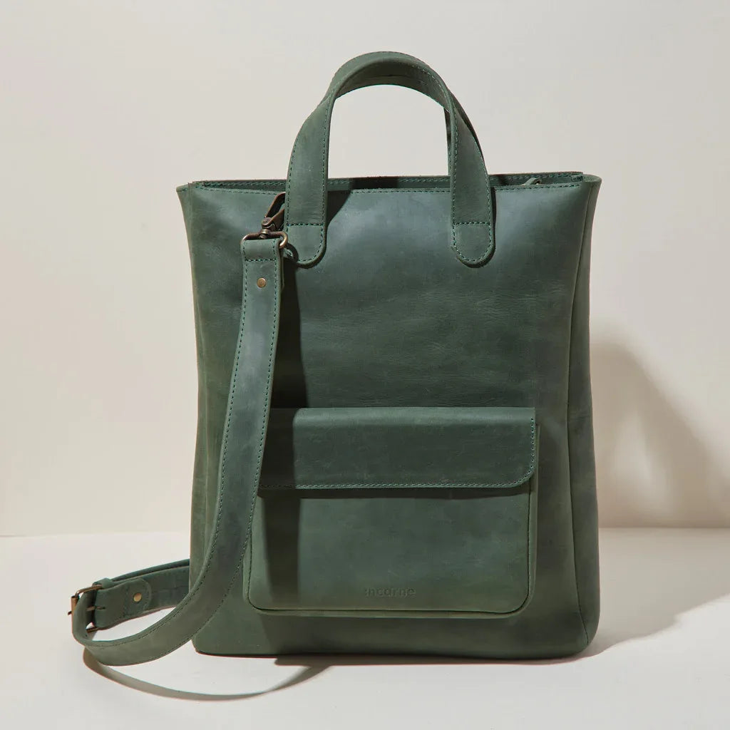 Leather Laptop Convertible Bag Voyager Long - INCARNE® Global