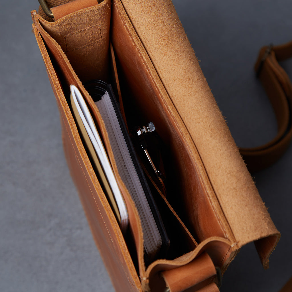 BOLSO DE HOMBRO DE PIEL PARA HOMBRE PORTER