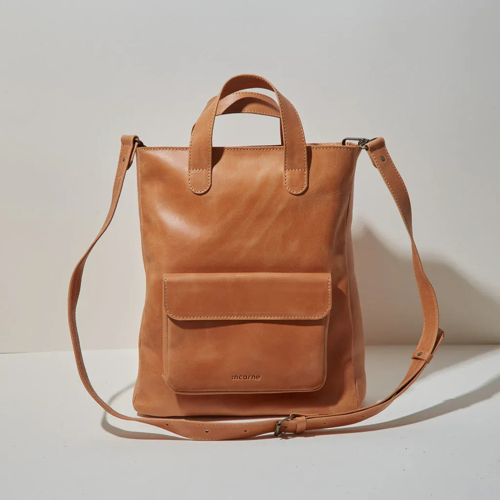 Leather Laptop Convertible Bag Voyager Long - INCARNE® Global