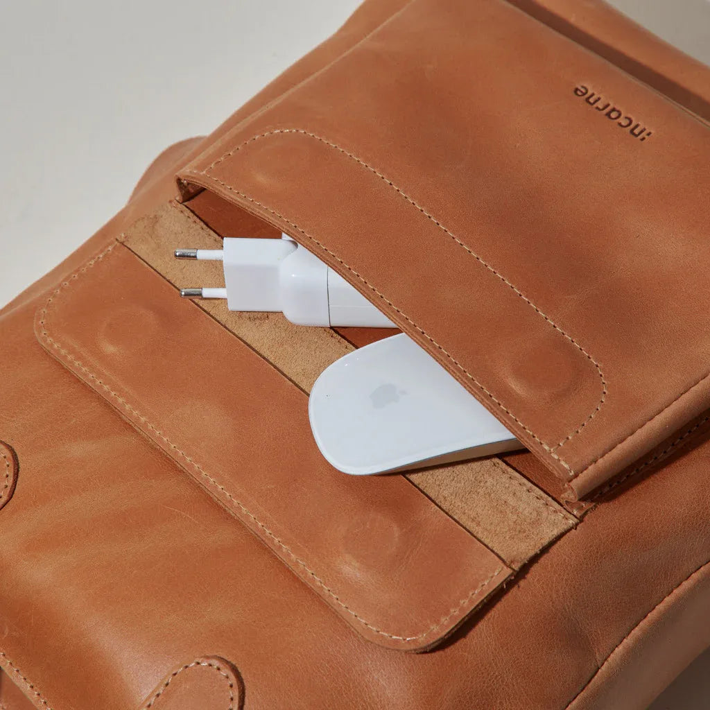 Leather Laptop Convertible Bag Voyager Long - INCARNE® Global