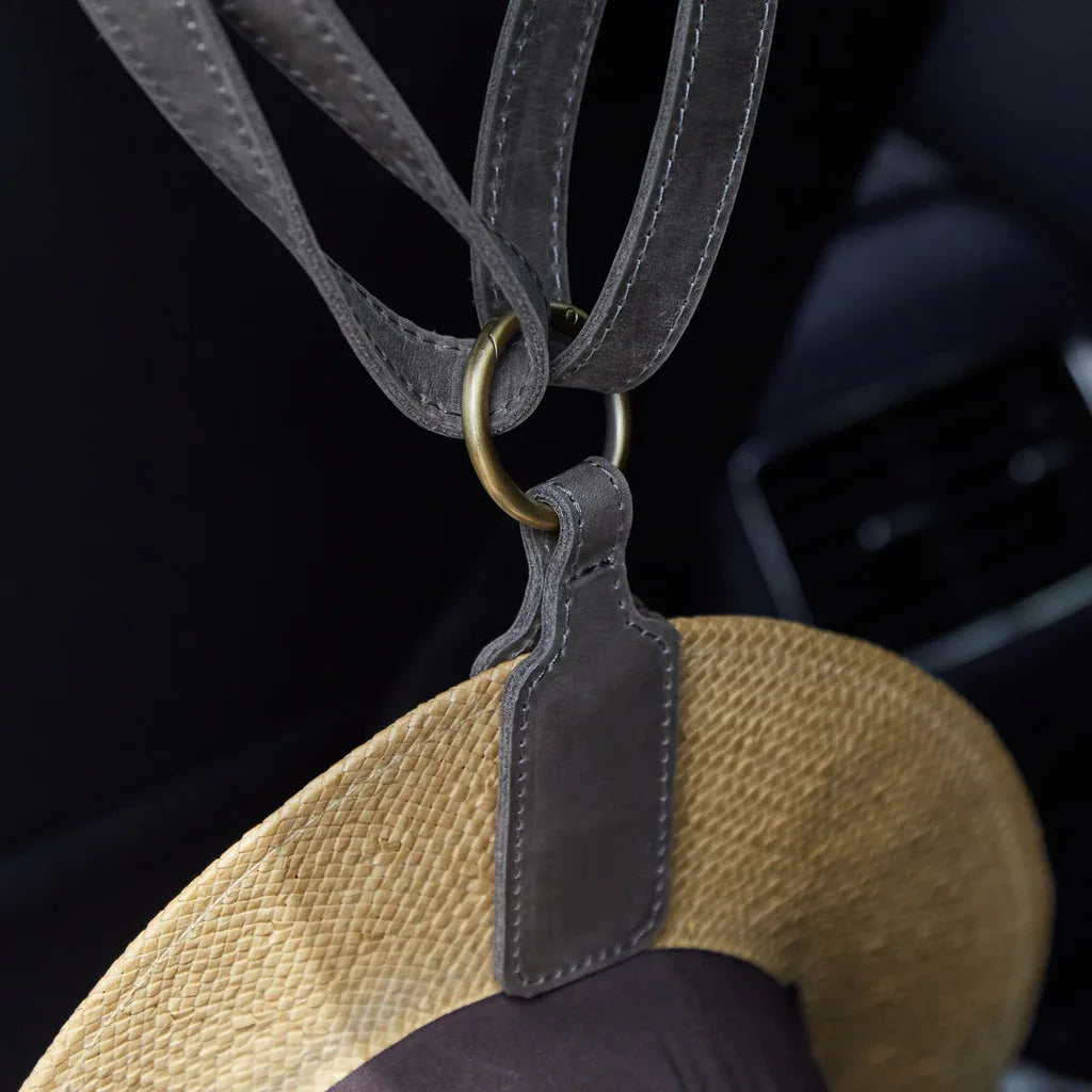 Hat Holder with Belt Made from Vintage Leather Hat Strap - INCARNE® Global