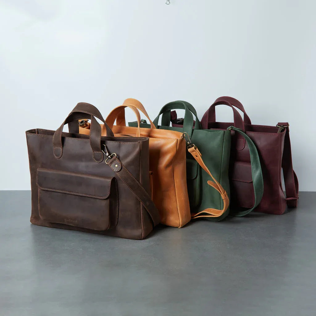 Leather Laptop Convertible Bag Voyager - INCARNE® Global