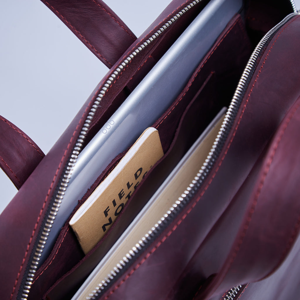 New Traveller Bolso de viaje y diario grande de piel
