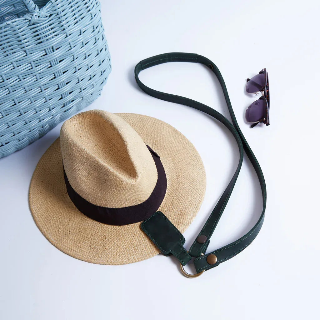 Hat Holder with Belt Made from Vintage Leather Hat Strap - INCARNE® Global