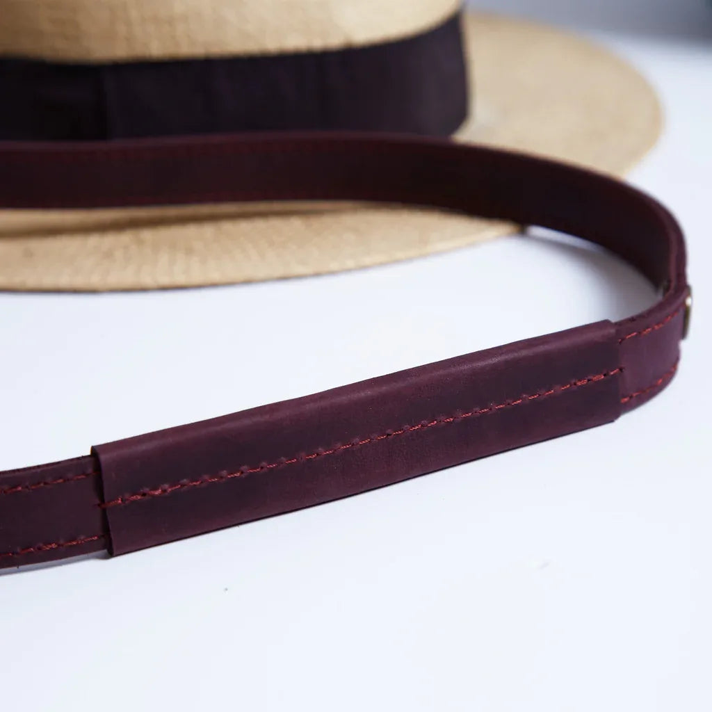 Hat Holder with Belt Made from Vintage Leather Hat Strap - INCARNE® Global