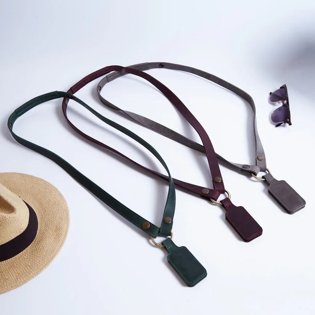 Hat Holder with Belt Made from Vintage Leather Hat Strap - INCARNE® Global