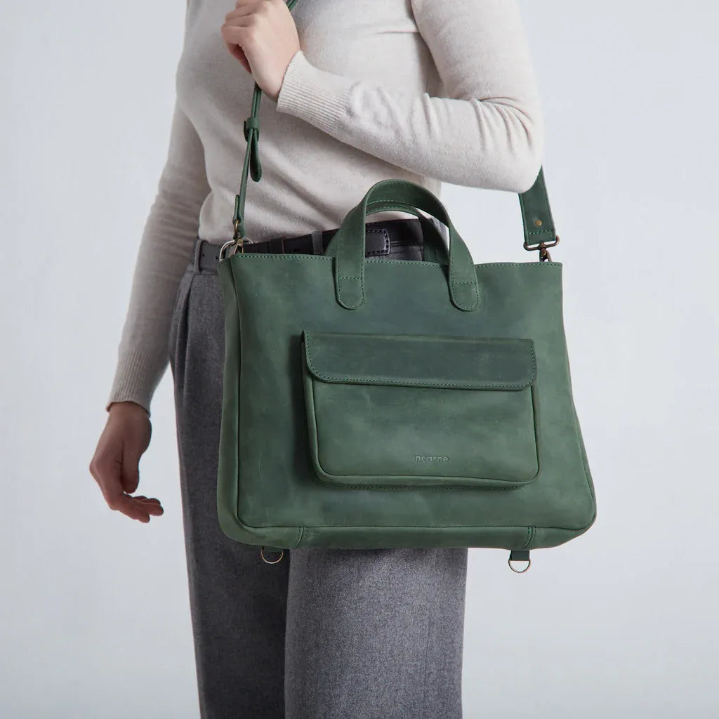 Leather Laptop Convertible Bag Voyager - INCARNE® Global