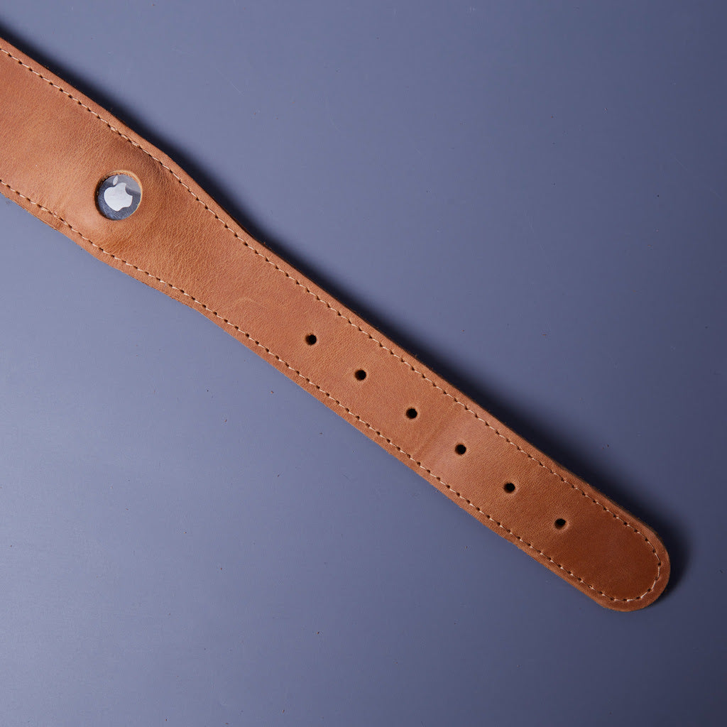 Skórzana obroża Air Collar dla średnich ras psów z uchwytem AirTag