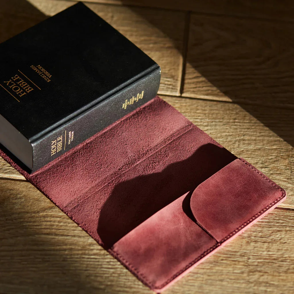 Leather Holly Bible Cover - INCARNEĀ® Global