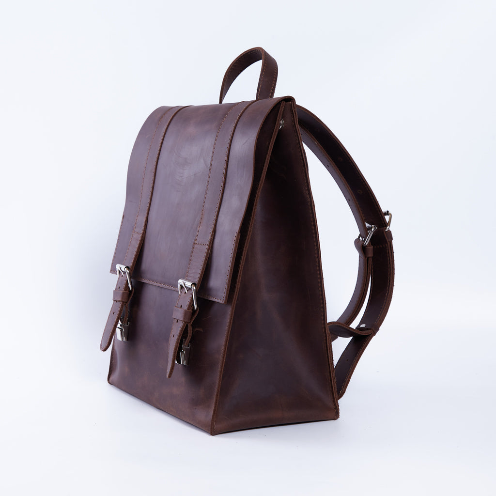 Gloria Lederrucksack mit Laptopfach