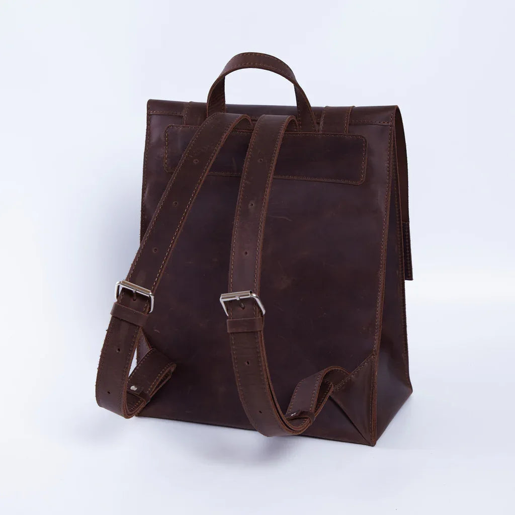 Gloria Leather Backpack with Laptop Pocket - INCARNE® Global