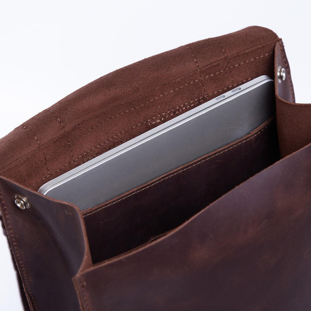 Gloria Lederrucksack mit Laptopfach