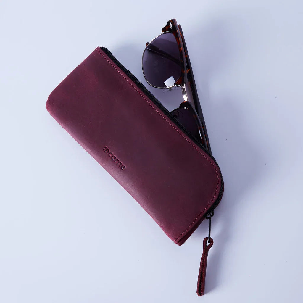 Leaf Leather Eyeglass Case - INCARNE® Global