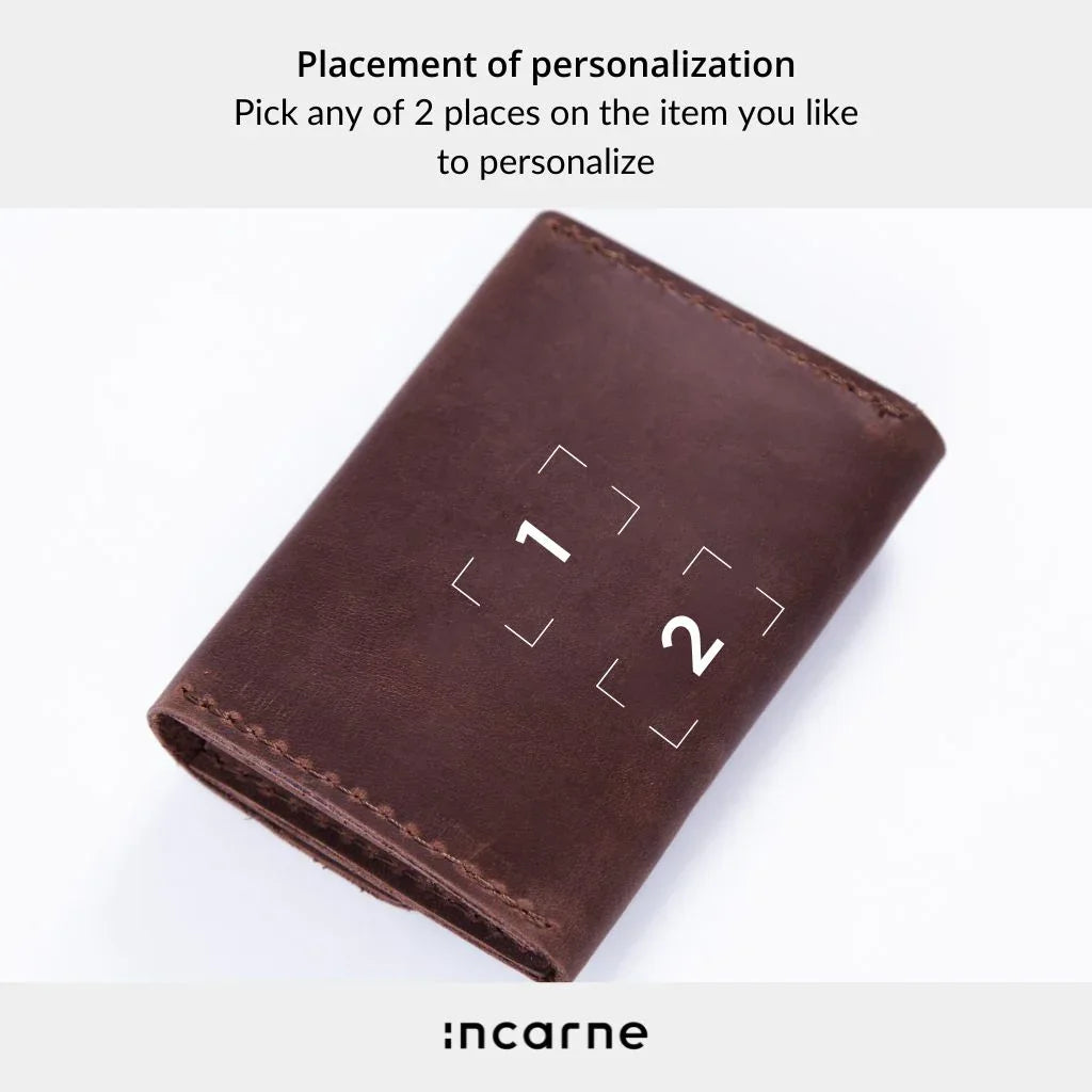 Lean compact wallet made of vintage leather - INCARNE® Global