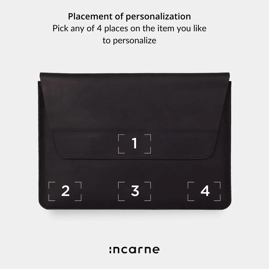 Line Laptop Sleeve, Black (vintage) - INCARNE® Global