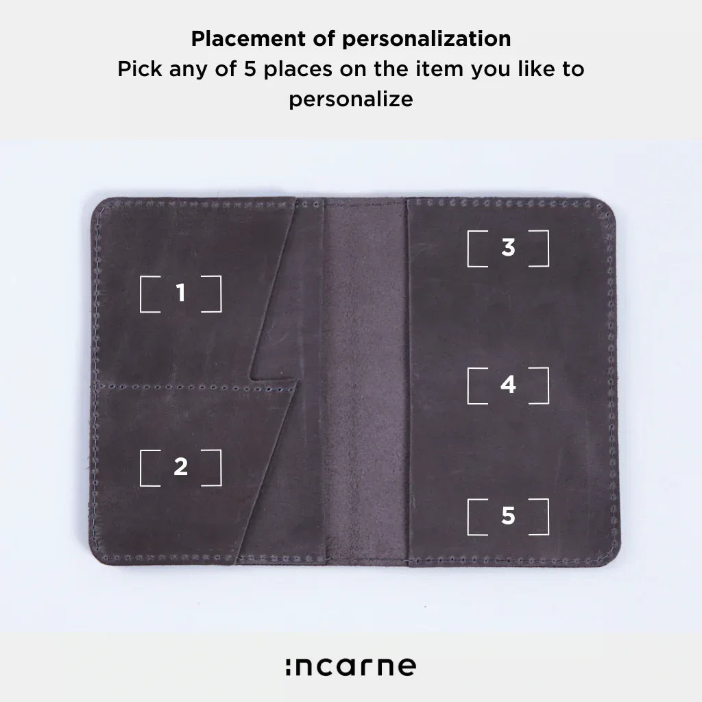 Passport Cover with the Great Seal of the United States Made from Vintage Leather - INCARNE® Global