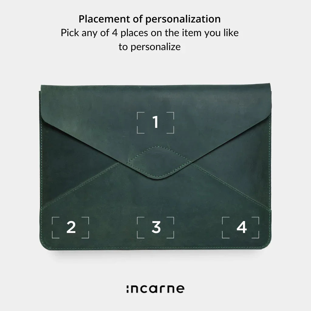 Message Laptop Sleeve, Green (vintage) - INCARNE® Global