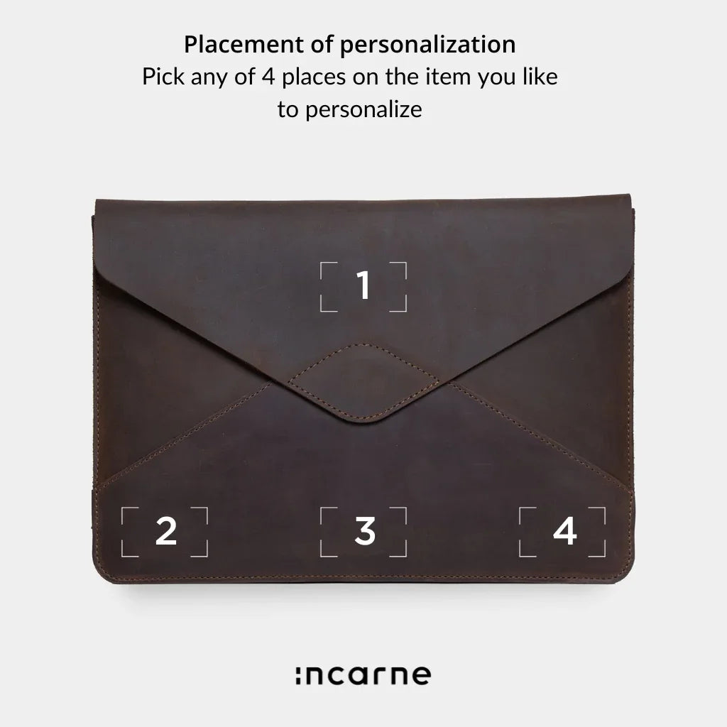 Message Laptop Sleeve, Brown (vintage) - INCARNE® Global