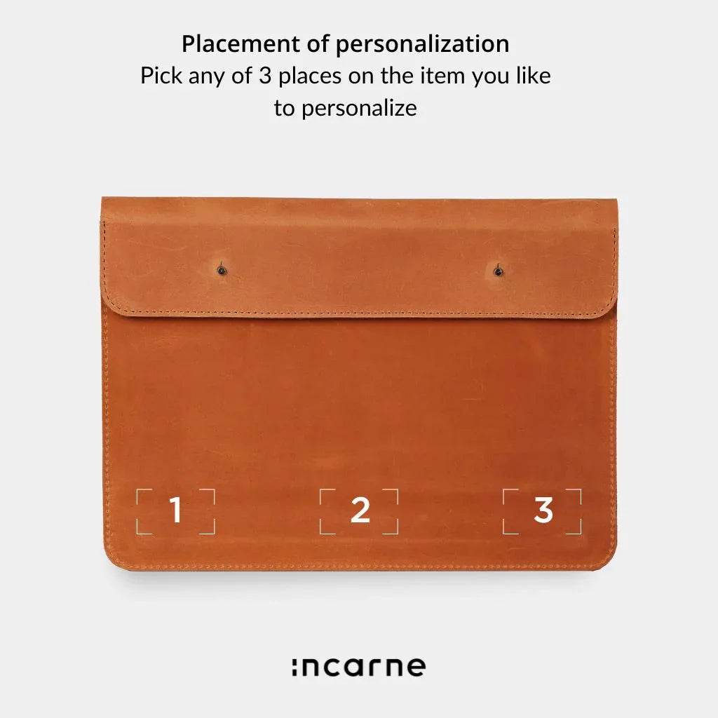 Neat Laptop Sleeve, Cognac (vintage) - INCARNE® Global