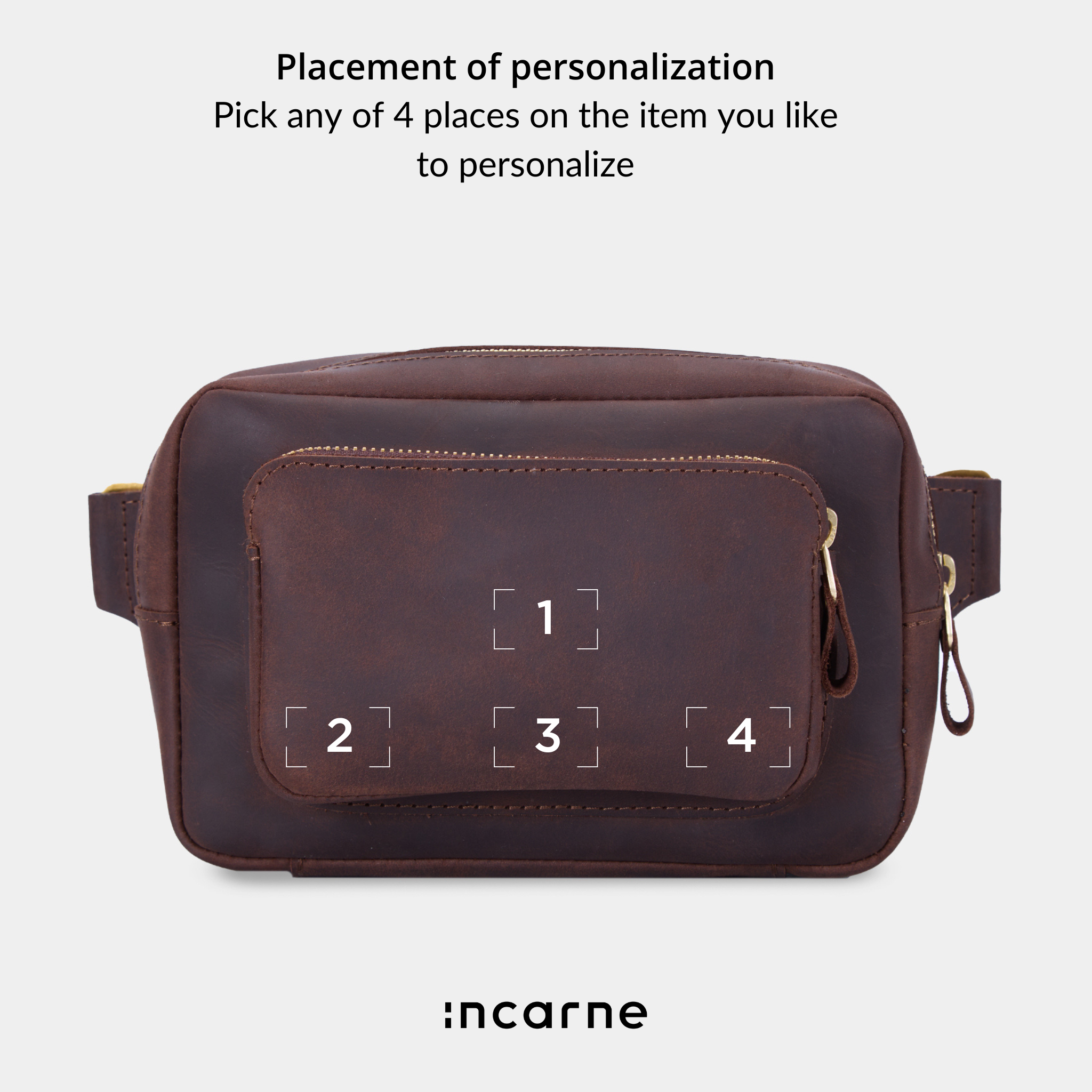 Bolso cinturón de cuero para pareja