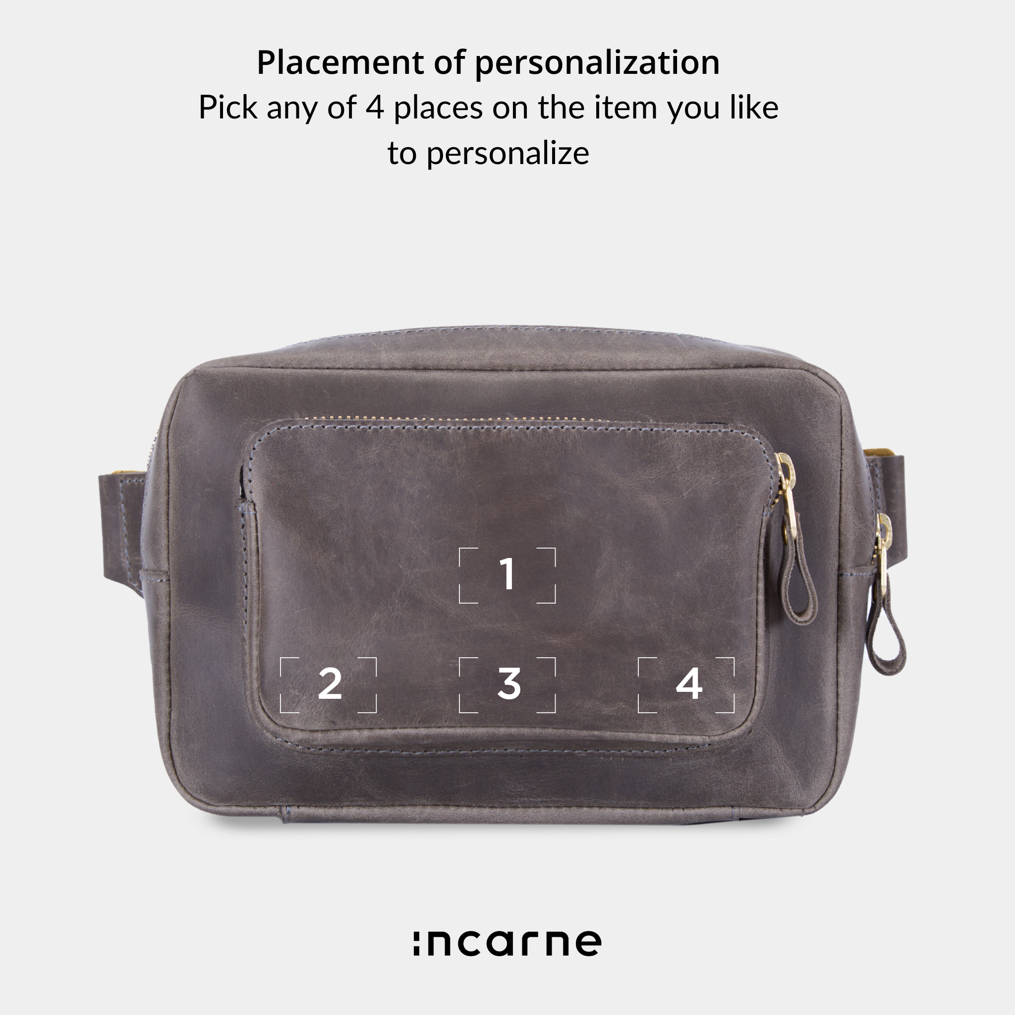 Bolso cinturón de cuero para pareja