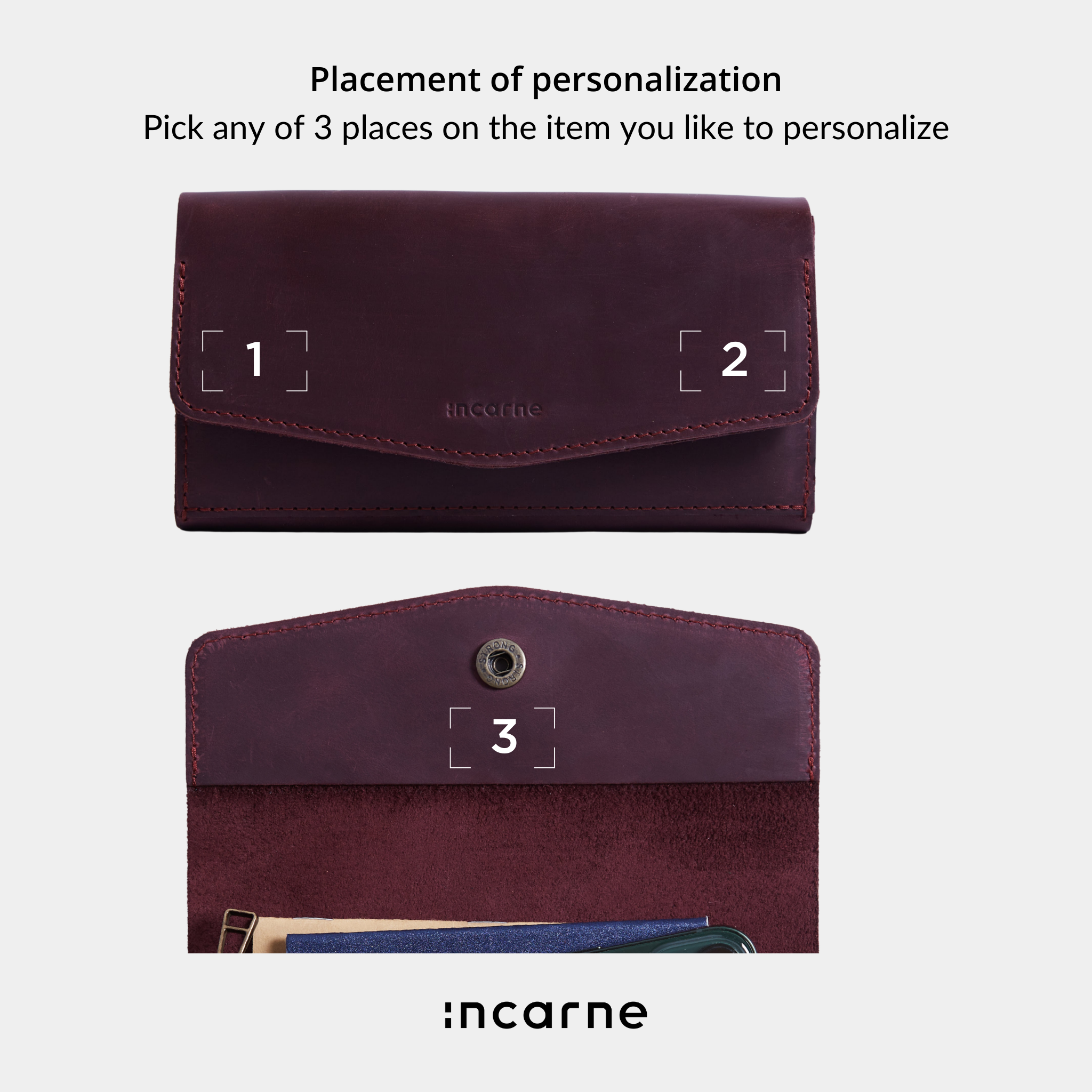 Cartera simple tipo clutch