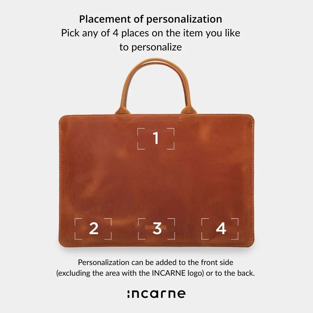 Stem Leather Laptop Sleeve with Handles - INCARNE® Global