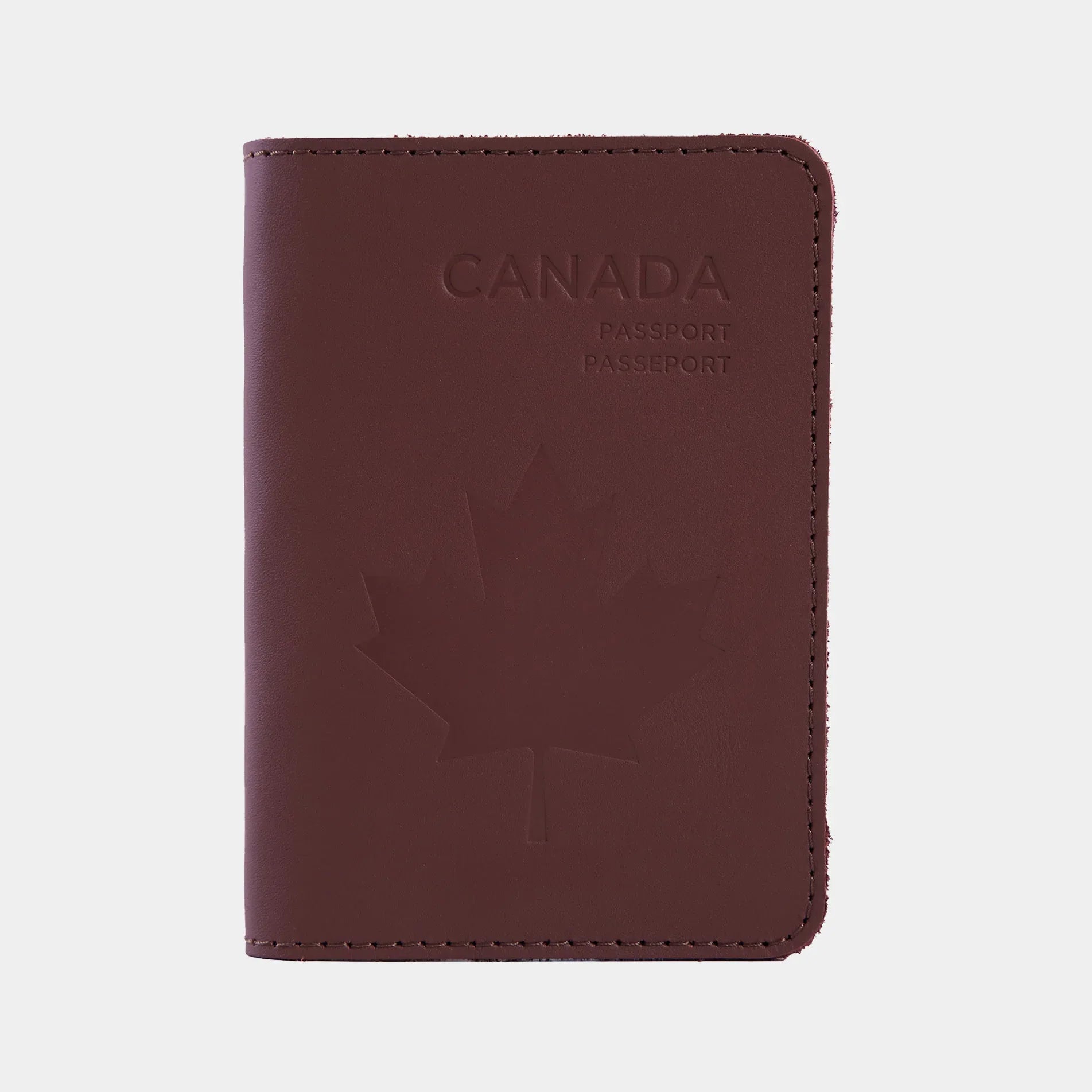 Passport Cover with the national symbol of Canada Made from Classic Leather - INCARNE® Global