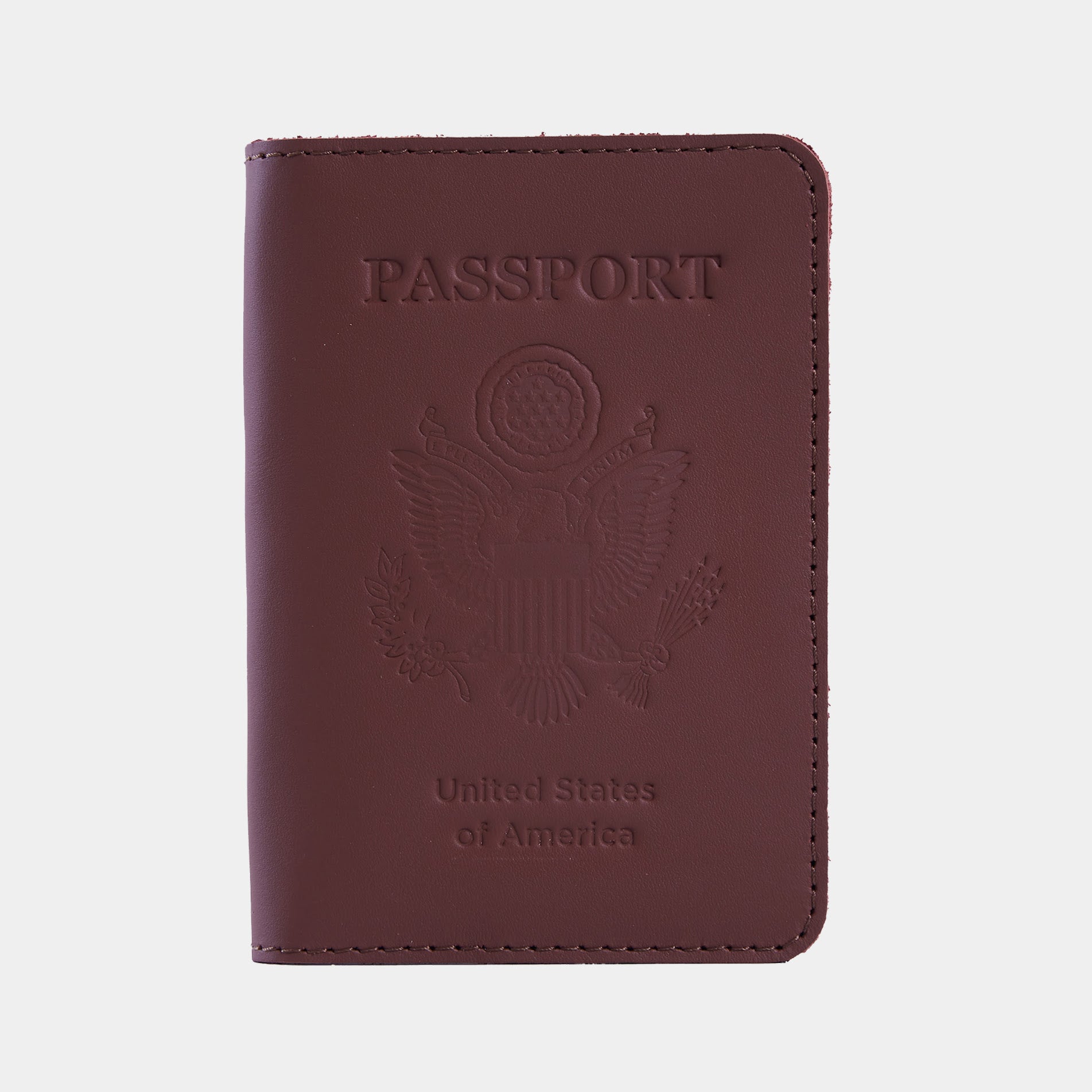 Étui pour passeport avec le grand sceau des États-Unis en cuir classique