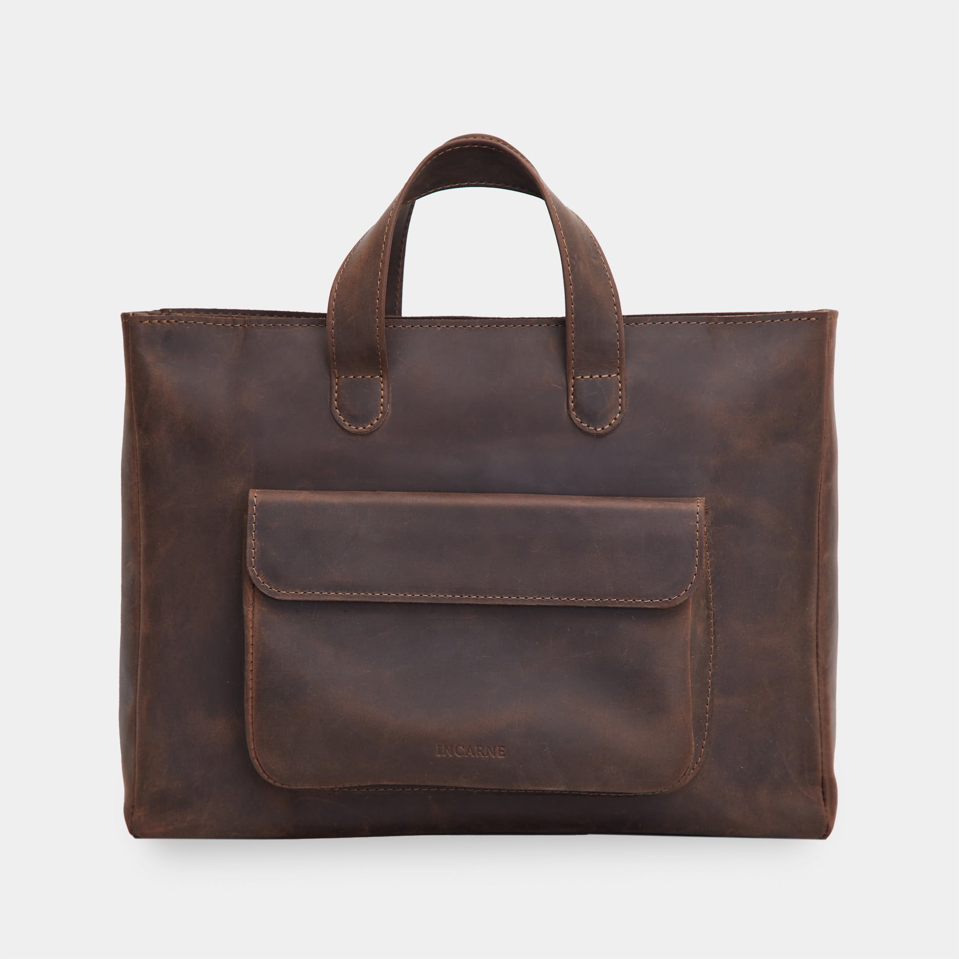 Laptop-Umwandeltasche aus Leder Voyager