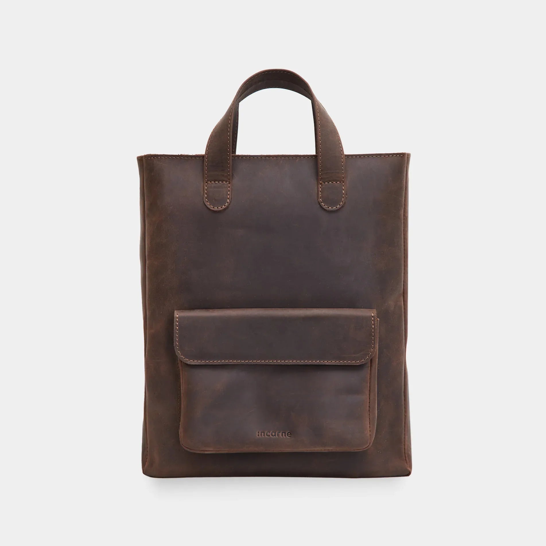 Leather Laptop Convertible Bag Voyager Long - INCARNE® Global