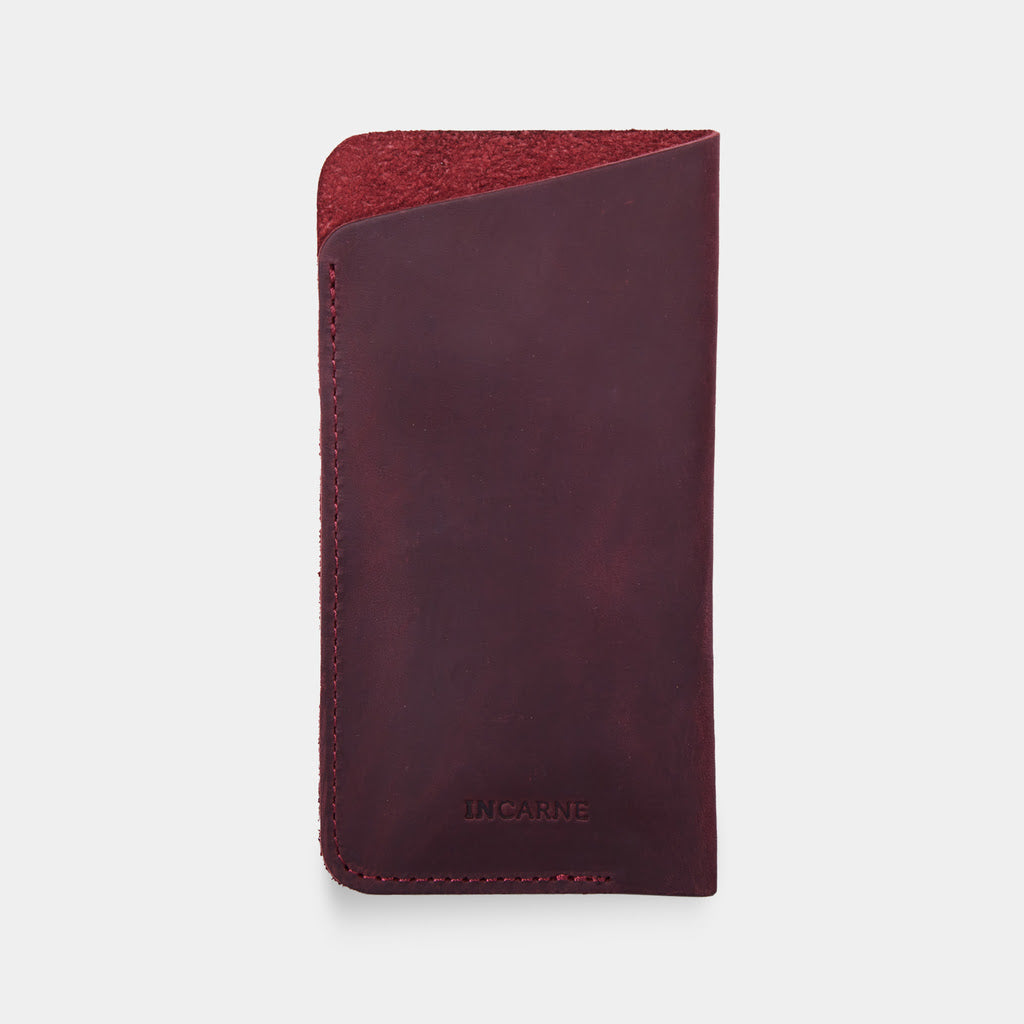 Captura de estuche de anteojos de cuero