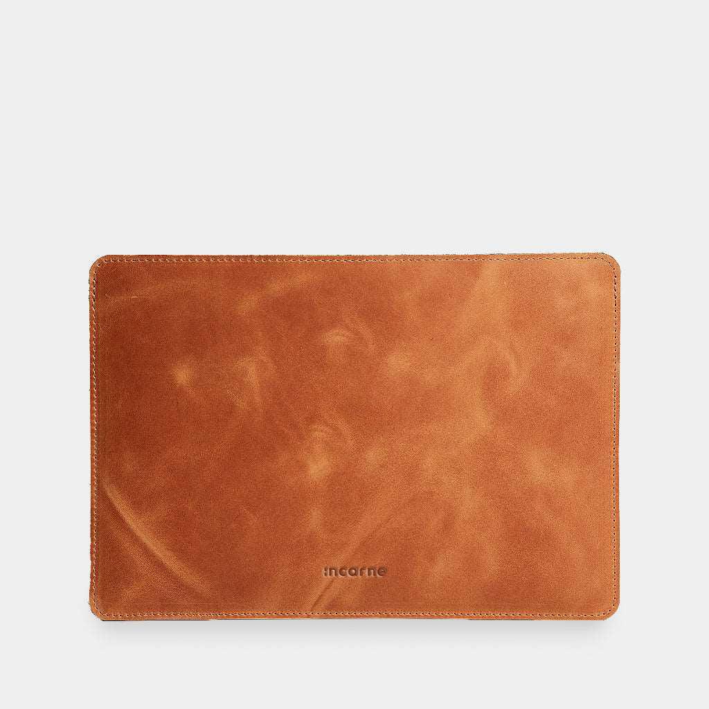 Gamma Plus Laptop Sleeve, Cognac (vintage) - INCARNE® Global