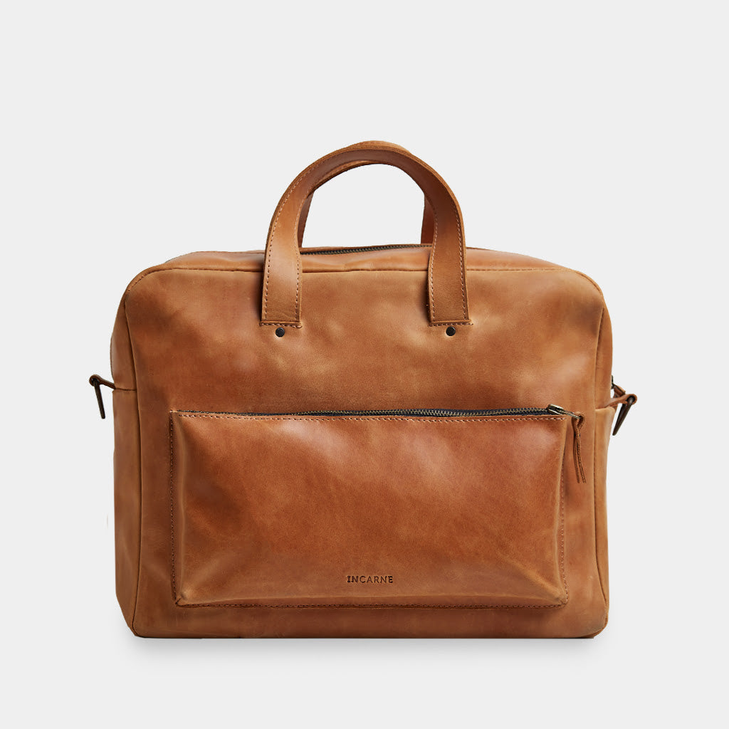 New Traveller Bolso de viaje y diario grande de piel