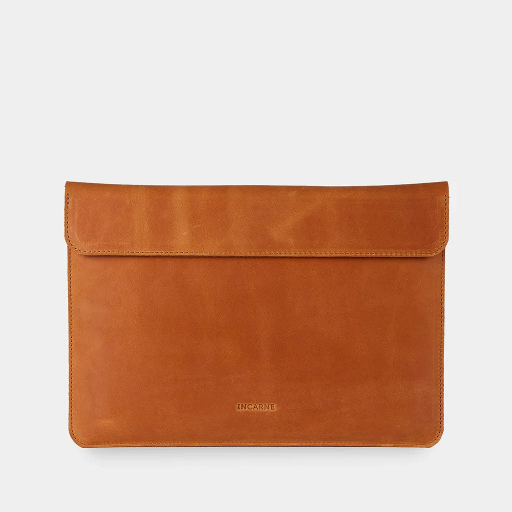 Klouz Laptop Sleeve, Cognac (vintage) - INCARNE® Global