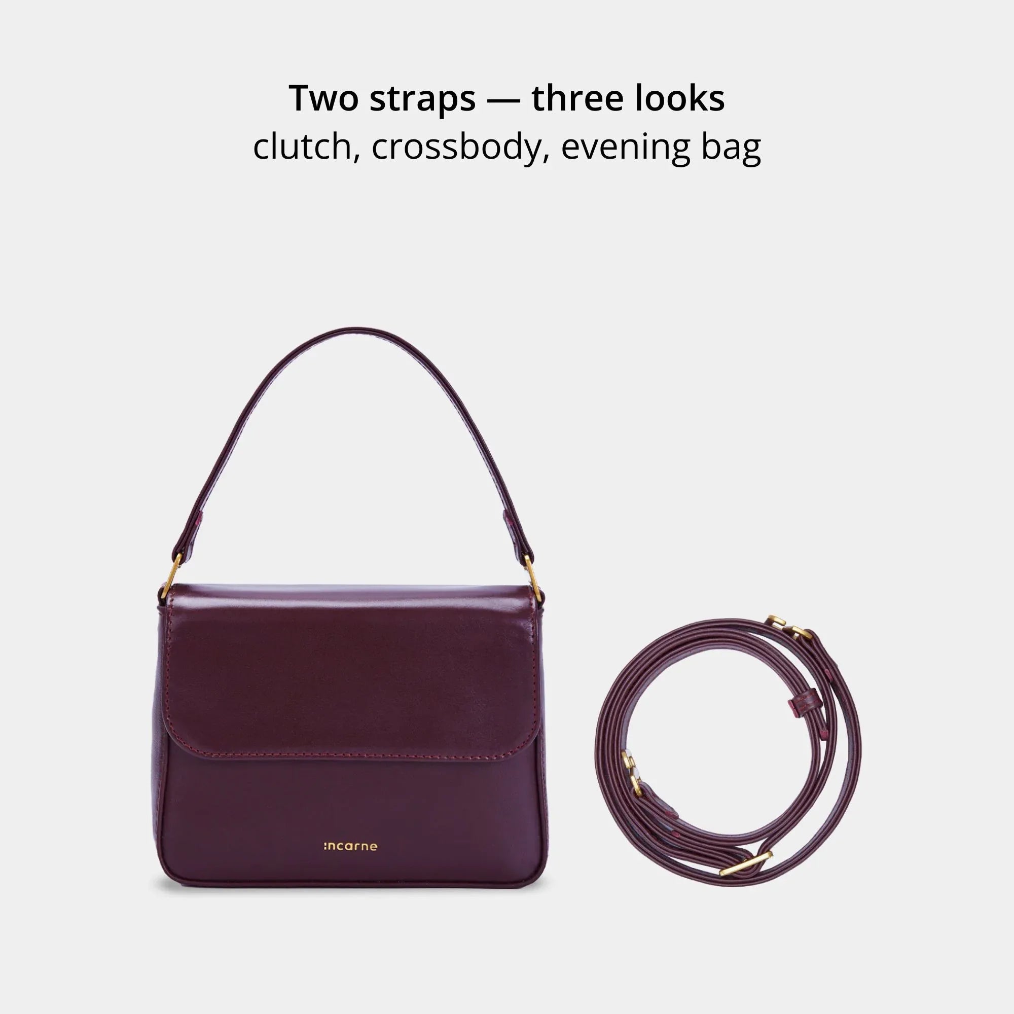 Fancy Women's Bag, Burgundy - INCARNE® Global