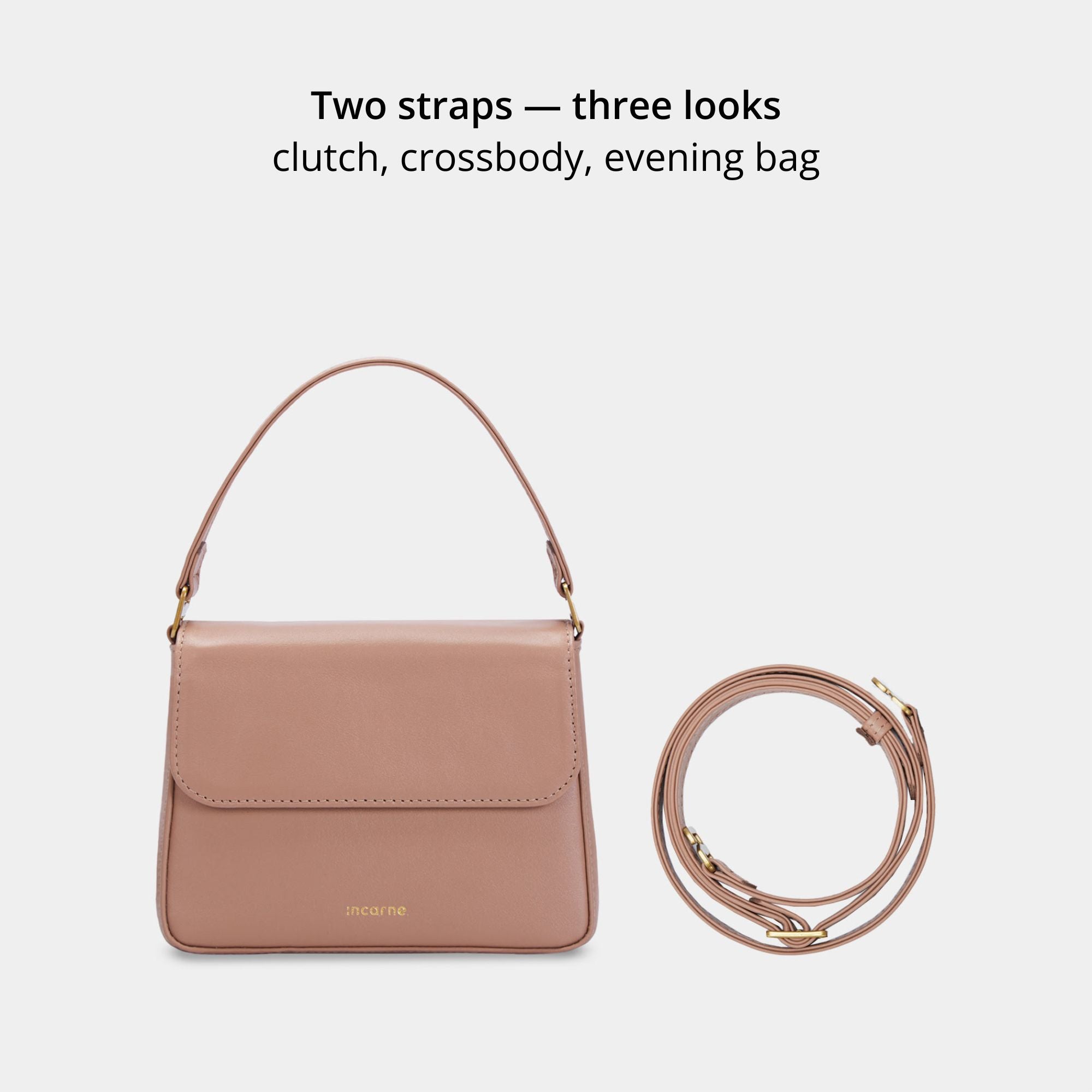 Elegancka damska torebka, Latte