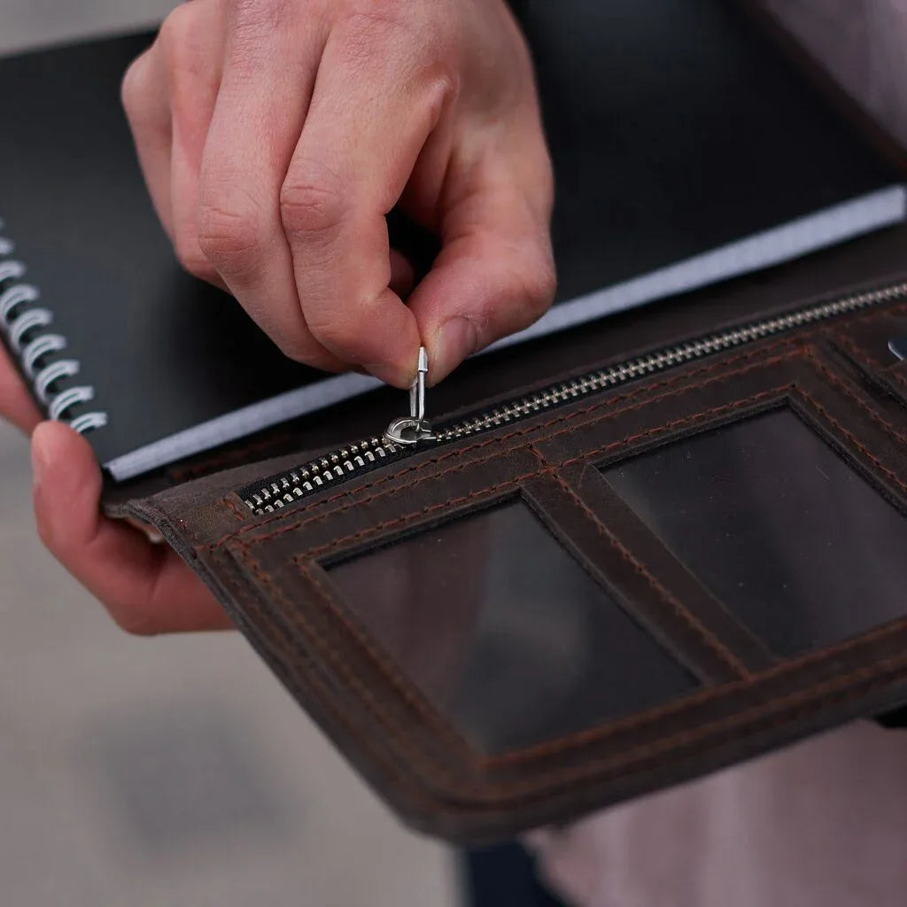 Leather portfolio-organizer for a notebook - INCARNE® Global