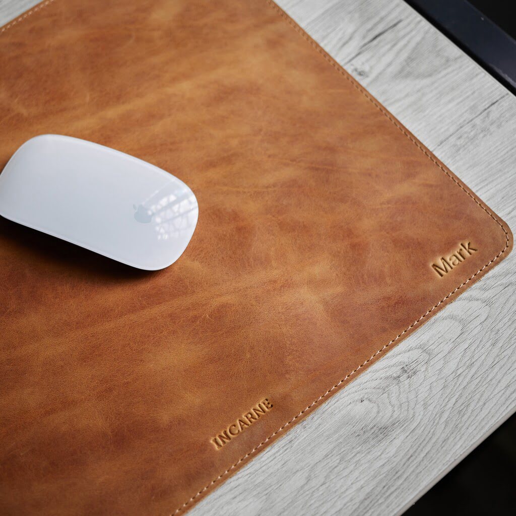 Mouspade en cuir mot