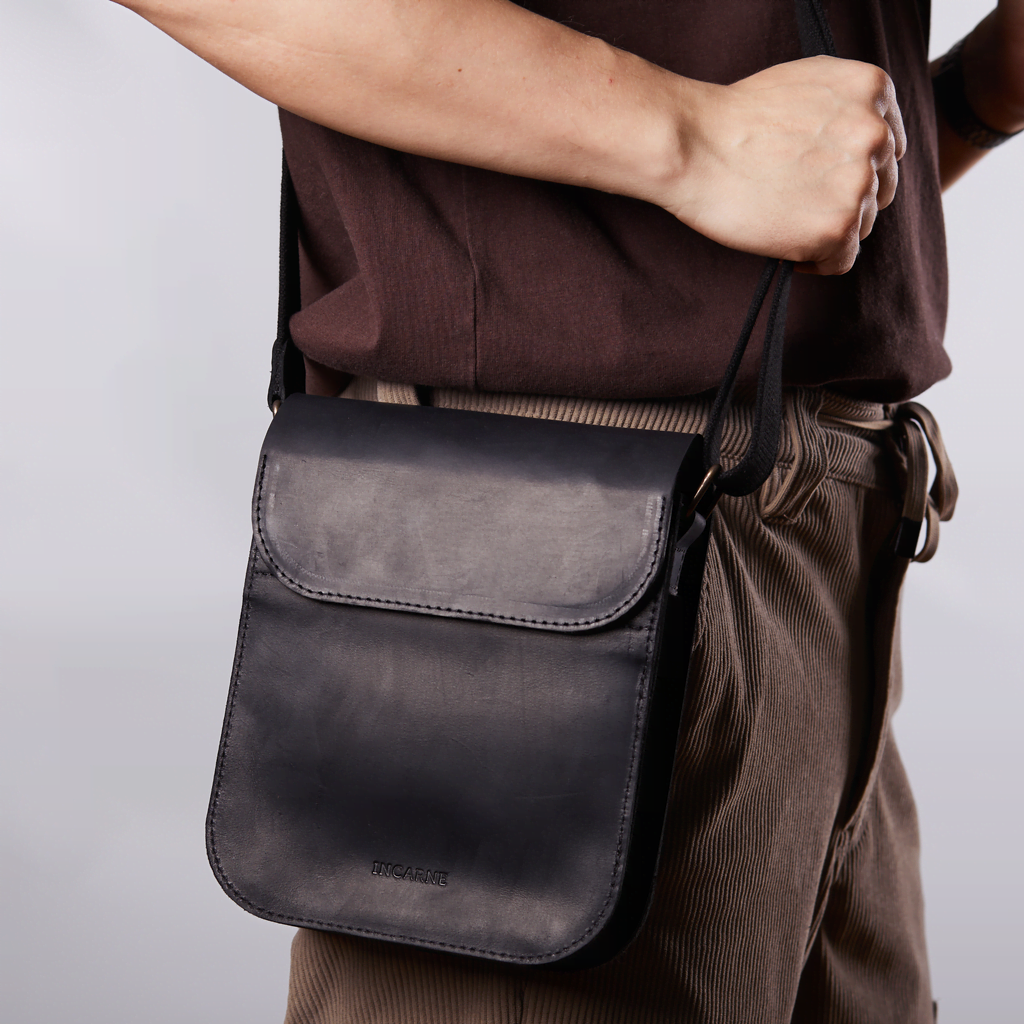 BOLSO DE HOMBRO DE PIEL PARA HOMBRE PORTER