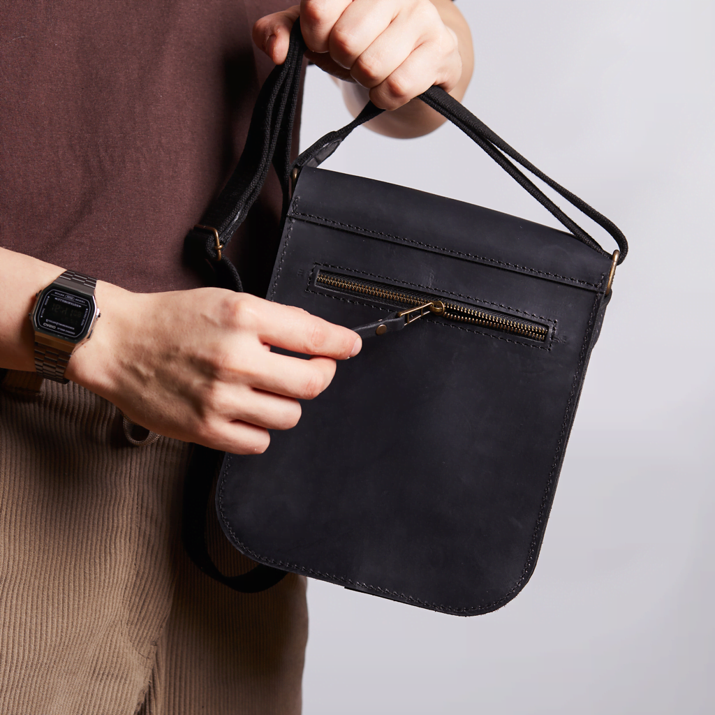 BOLSO DE HOMBRO DE PIEL PARA HOMBRE PORTER