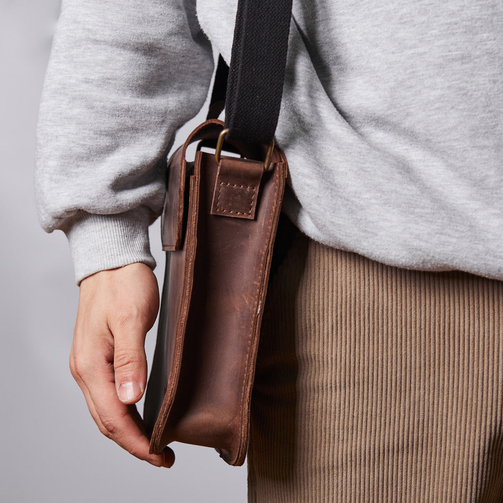 BOLSO DE HOMBRO DE PIEL PARA HOMBRE PORTER