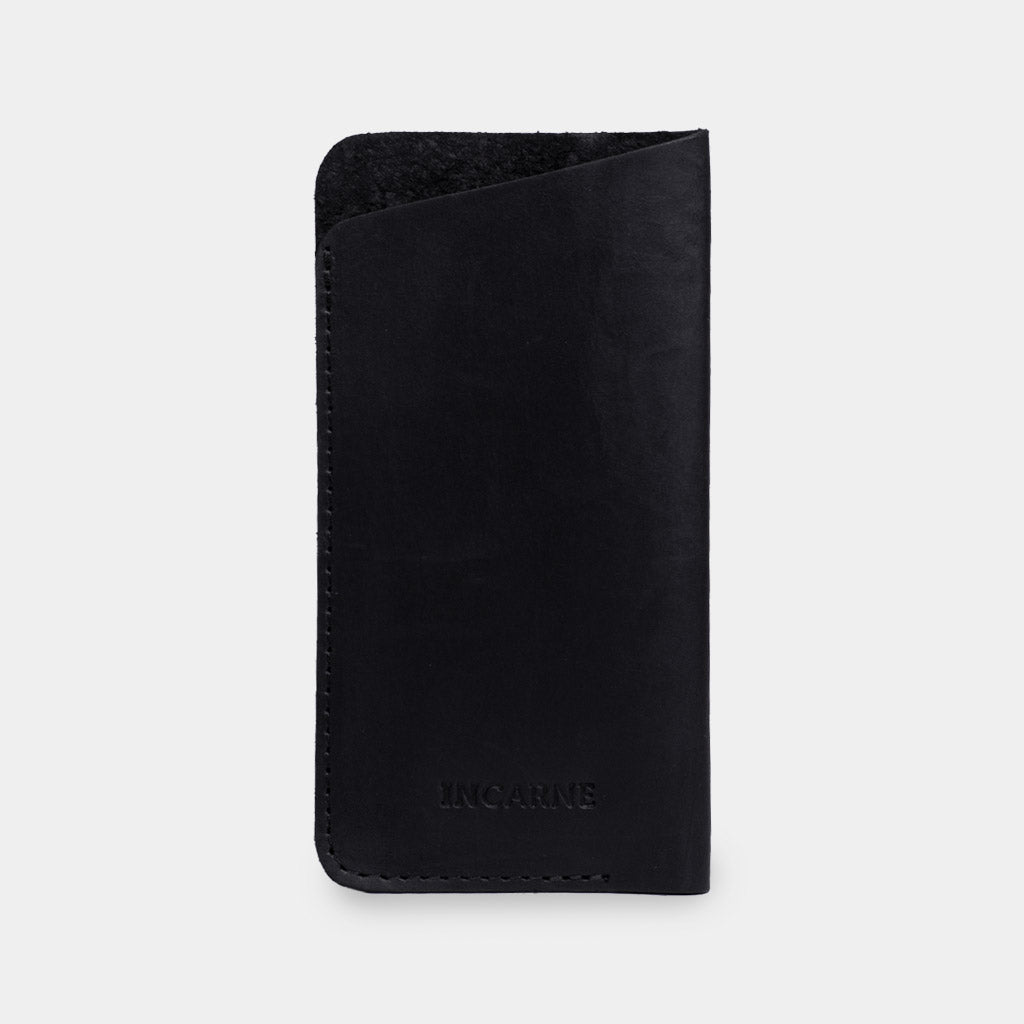 Captura de estuche de anteojos de cuero