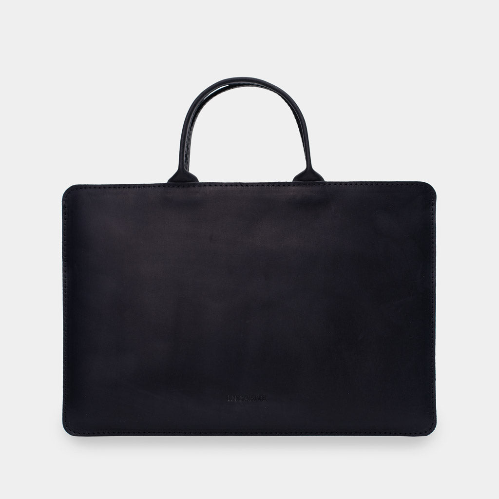 Manche d'ordinateur portable en cuir de tige