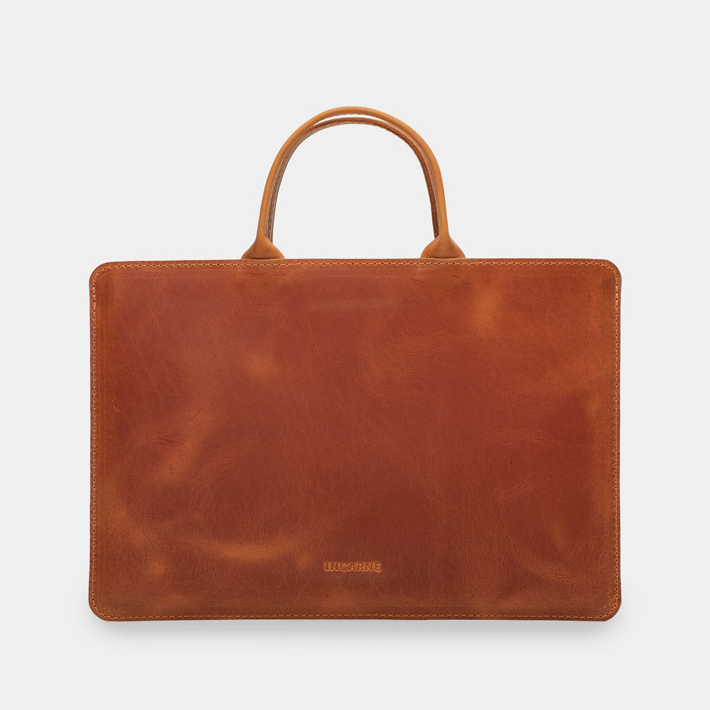 Manche d'ordinateur portable en cuir de tige