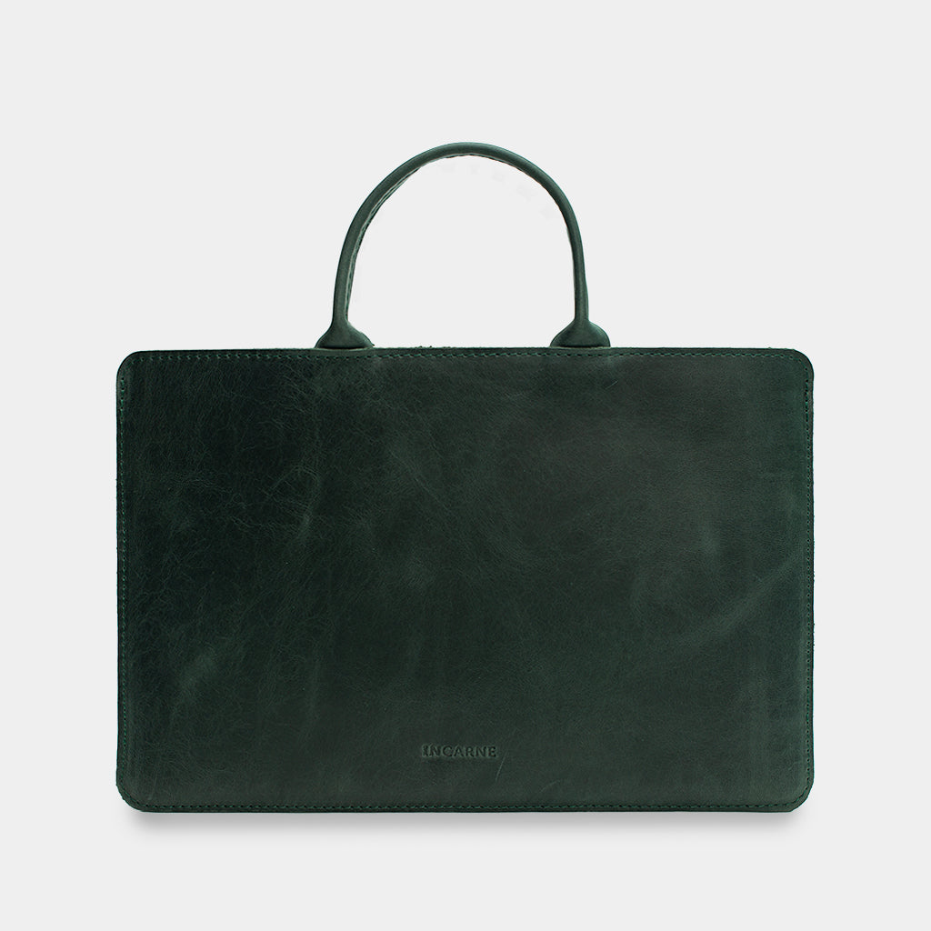 Manche d'ordinateur portable en cuir de tige