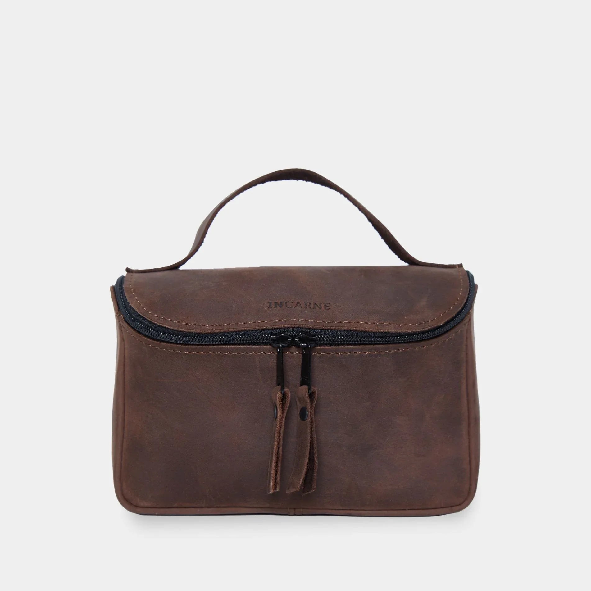 Timeless leather wash bag - INCARNE® Ukraine