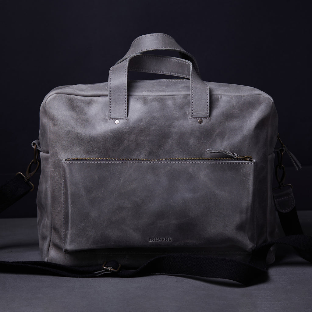 New Traveller Bolso de viaje y diario grande de piel
