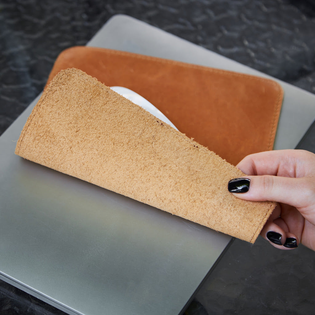 Mouspade en cuir mot